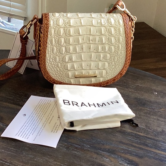Brahmin Handbags - Brahmin Briar Coconut Milk Taber Leather Crossbody NWT